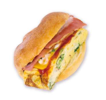 菜の花オムレツベーグルサンド